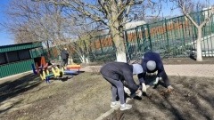 Субботник в детском саду.